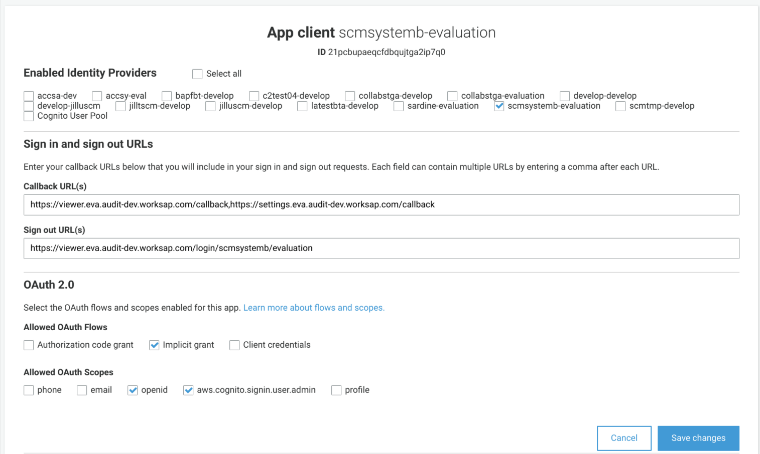 App integration Setup